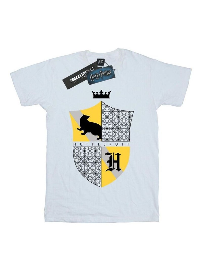 Harry Potter - T-shirt HUFFLEPUFF Blanc - Kiabi