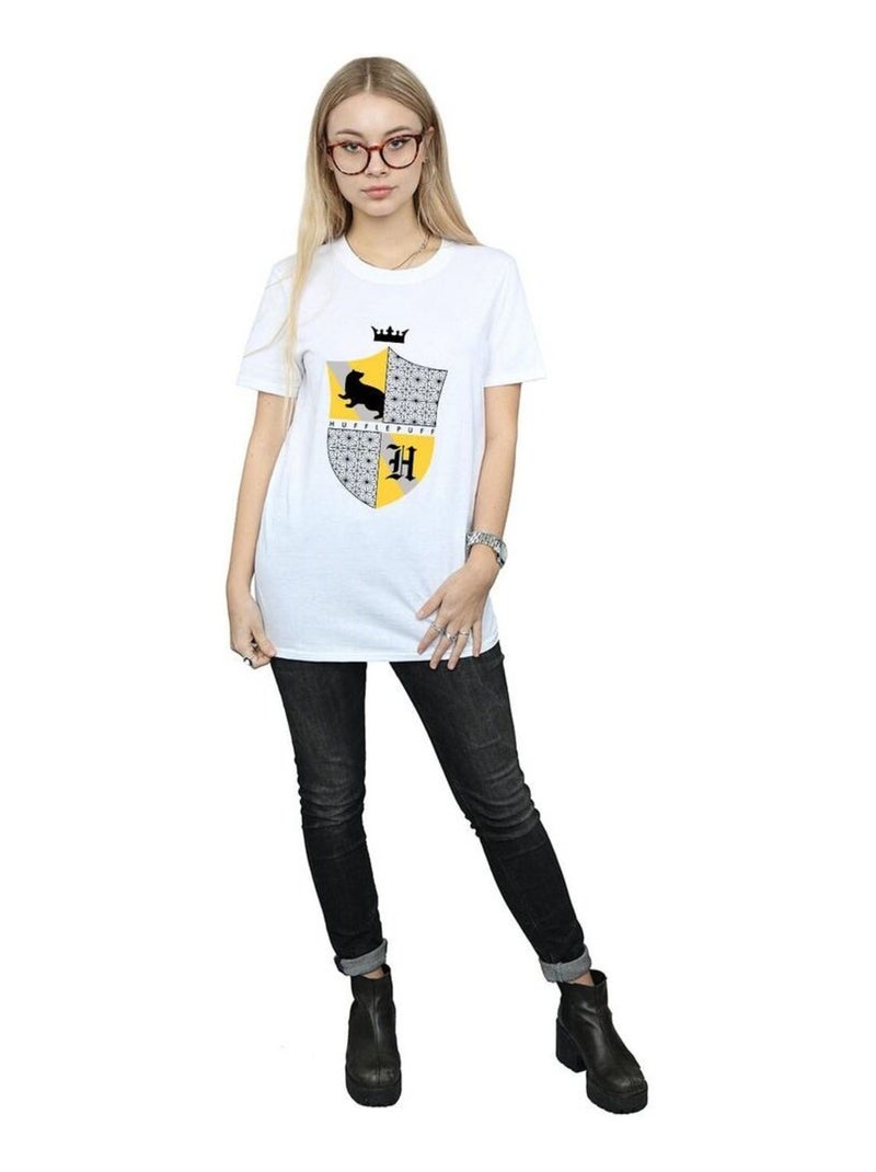 Harry Potter - T-shirt HUFFLEPUFF Blanc - Kiabi