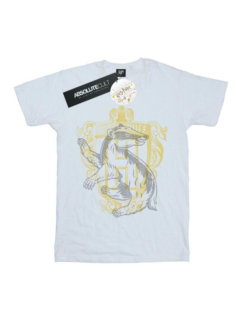 Harry Potter - T-shirt HUFFLEPUFF Blanc - Kiabi