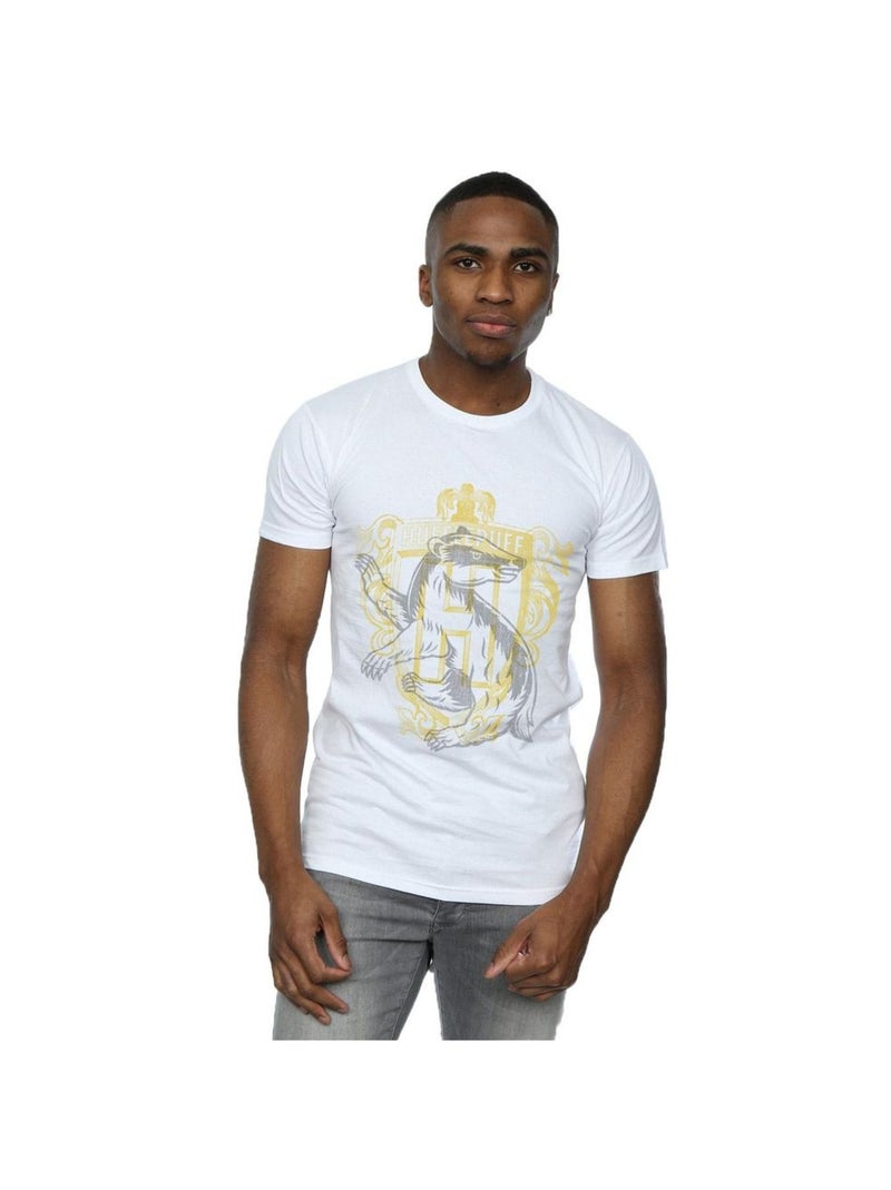 Harry Potter - T-shirt HUFFLEPUFF Blanc - Kiabi