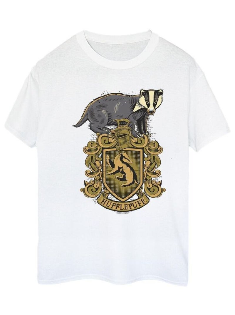 Harry Potter - T-shirt HUFFLEPUFF Blanc - Kiabi