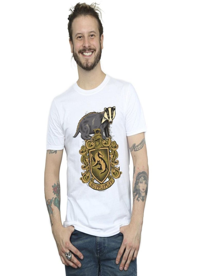 Harry Potter - T-shirt HUFFLEPUFF Blanc - Kiabi