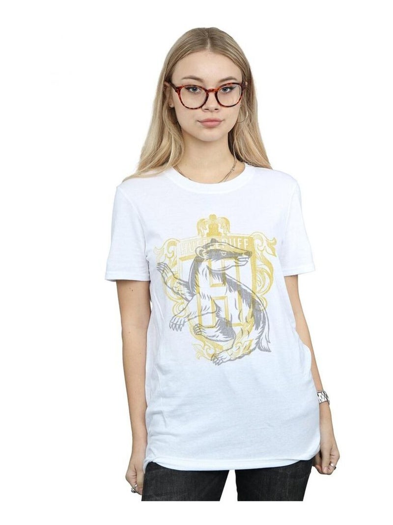 Harry Potter - T-shirt HUFFLEPUFF Blanc - Kiabi