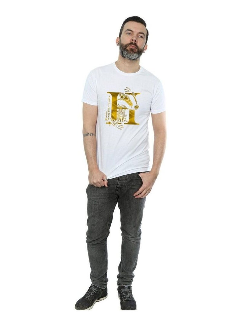 Harry Potter - T-shirt HUFFLEPUFF Blanc - Kiabi