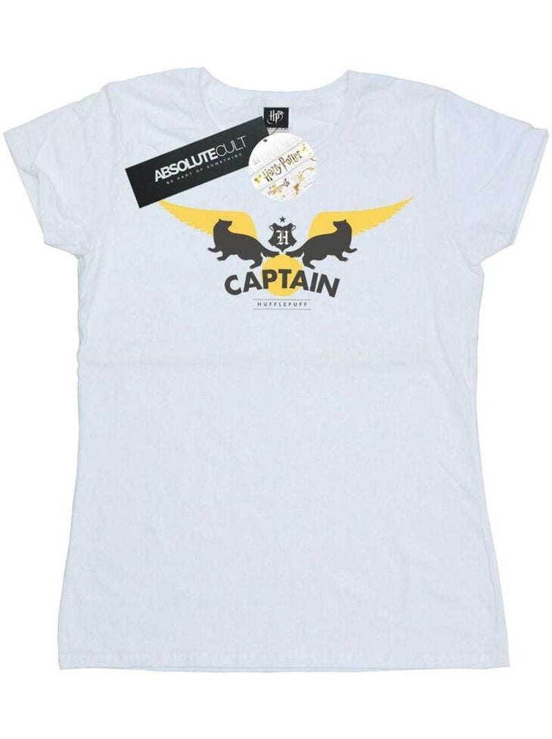 Harry Potter - T-shirt HUFFLEPUFF Blanc - Kiabi