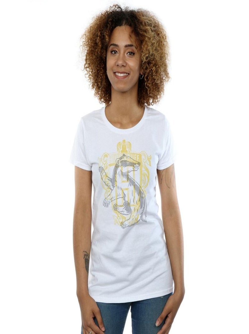 Harry Potter - T-shirt HUFFLEPUFF Blanc - Kiabi