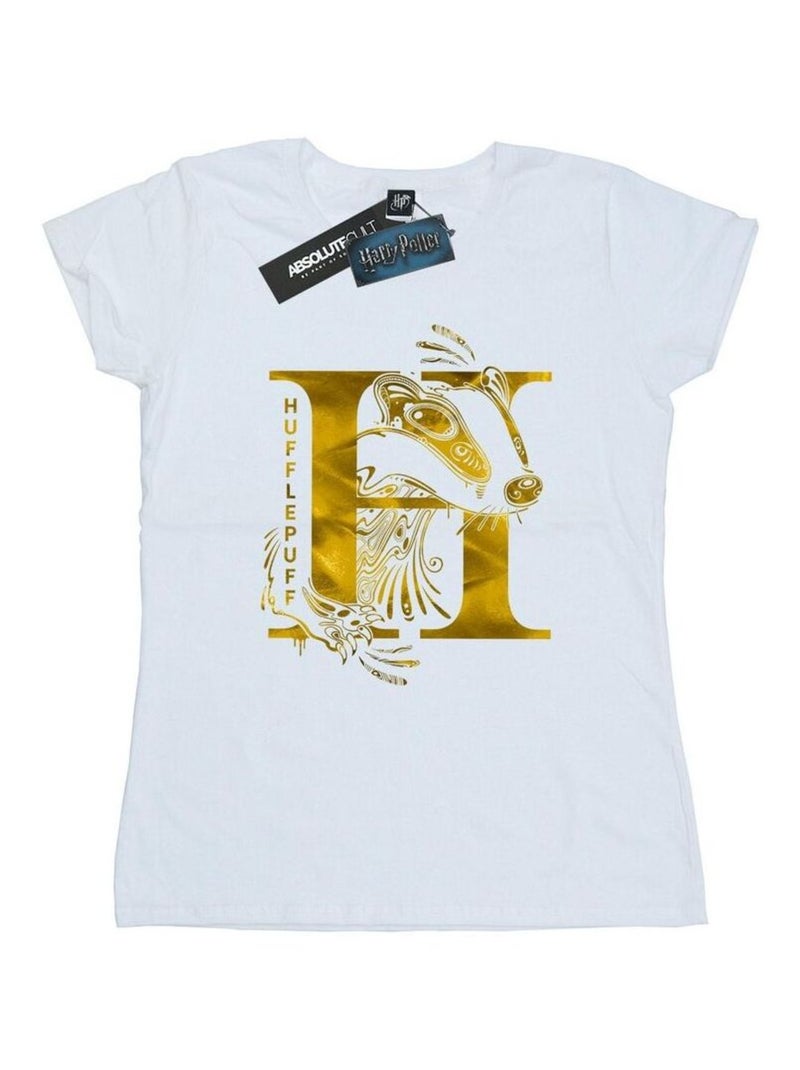 Harry Potter - T-shirt HUFFLEPUFF Blanc - Kiabi