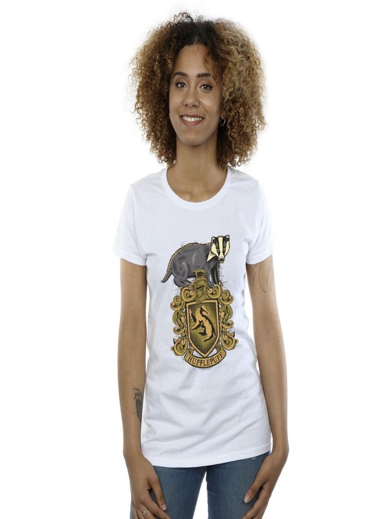 Harry Potter - T-shirt HUFFLEPUFF Blanc - Kiabi