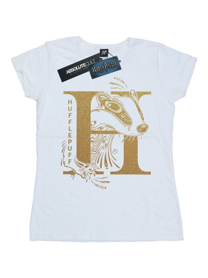 Harry Potter - T-shirt HUFFLEPUFF Blanc - Kiabi