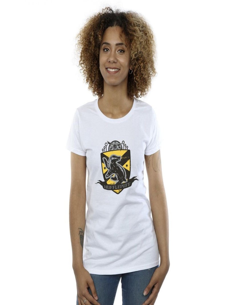 Harry Potter - T-shirt HUFFLEPUFF Blanc - Kiabi
