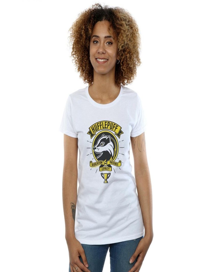 Harry Potter - T-shirt HUFFLEPUFF Blanc - Kiabi
