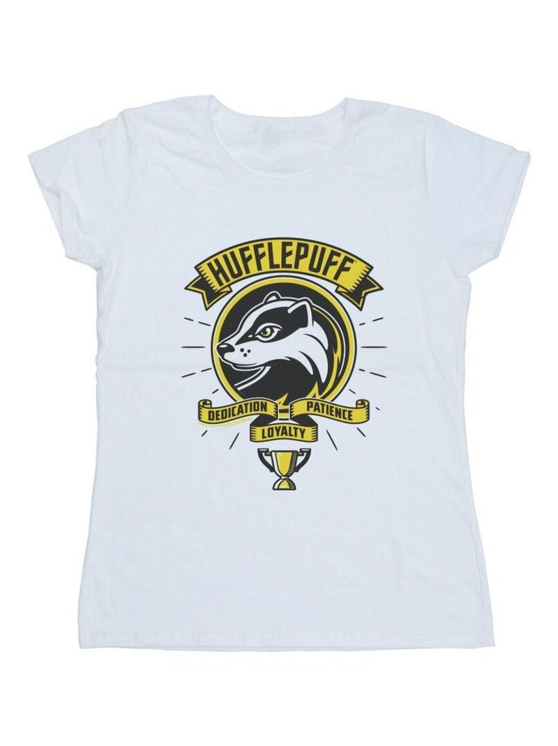 Harry Potter - T-shirt HUFFLEPUFF Blanc - Kiabi