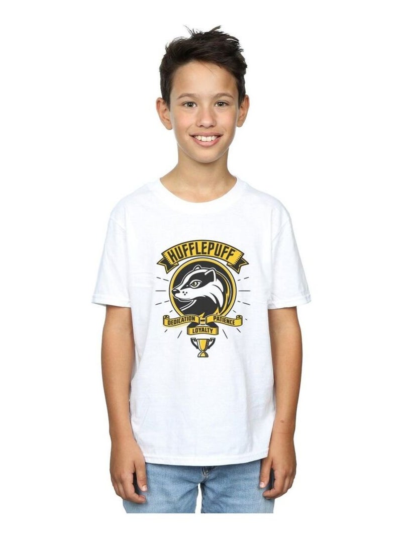 Harry Potter - T-shirt HUFFLEPUFF Blanc - Kiabi