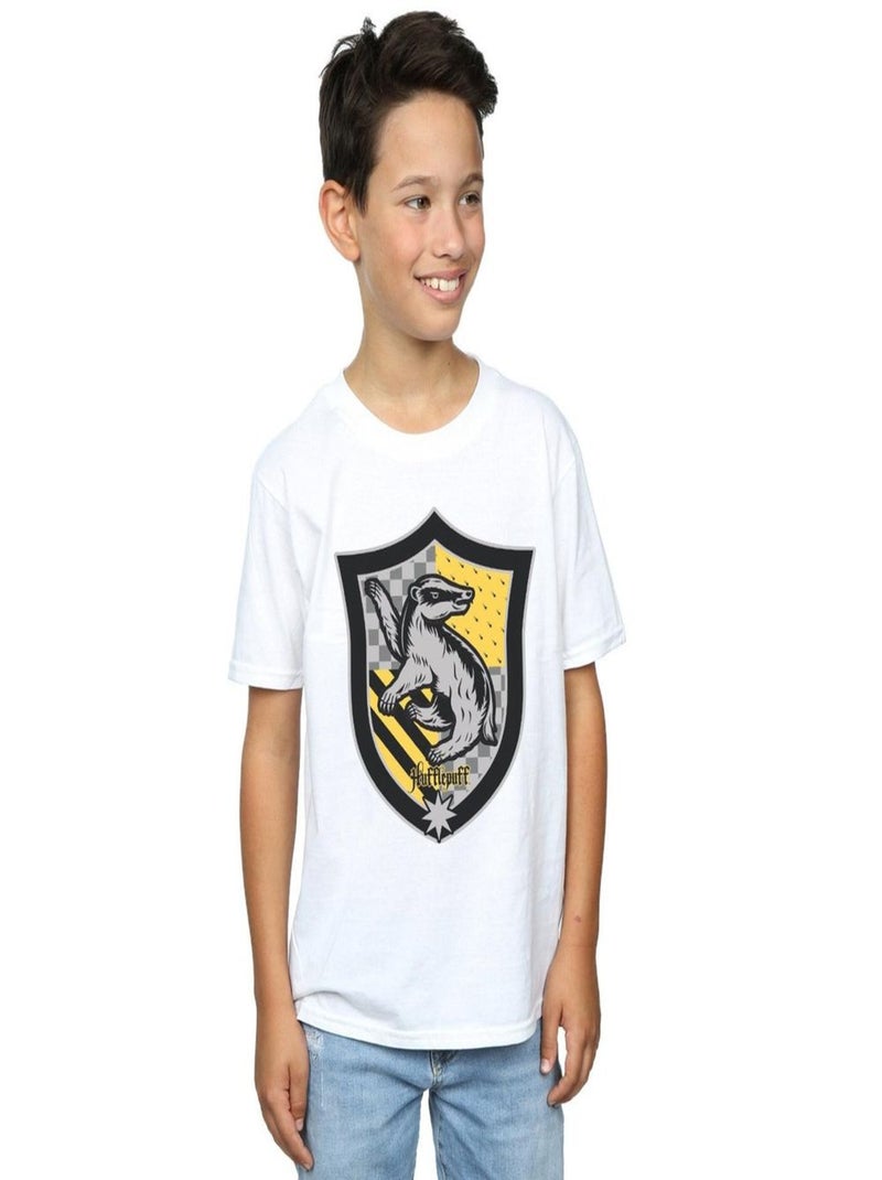 Harry Potter - T-shirt HUFFLEPUFF Blanc - Kiabi
