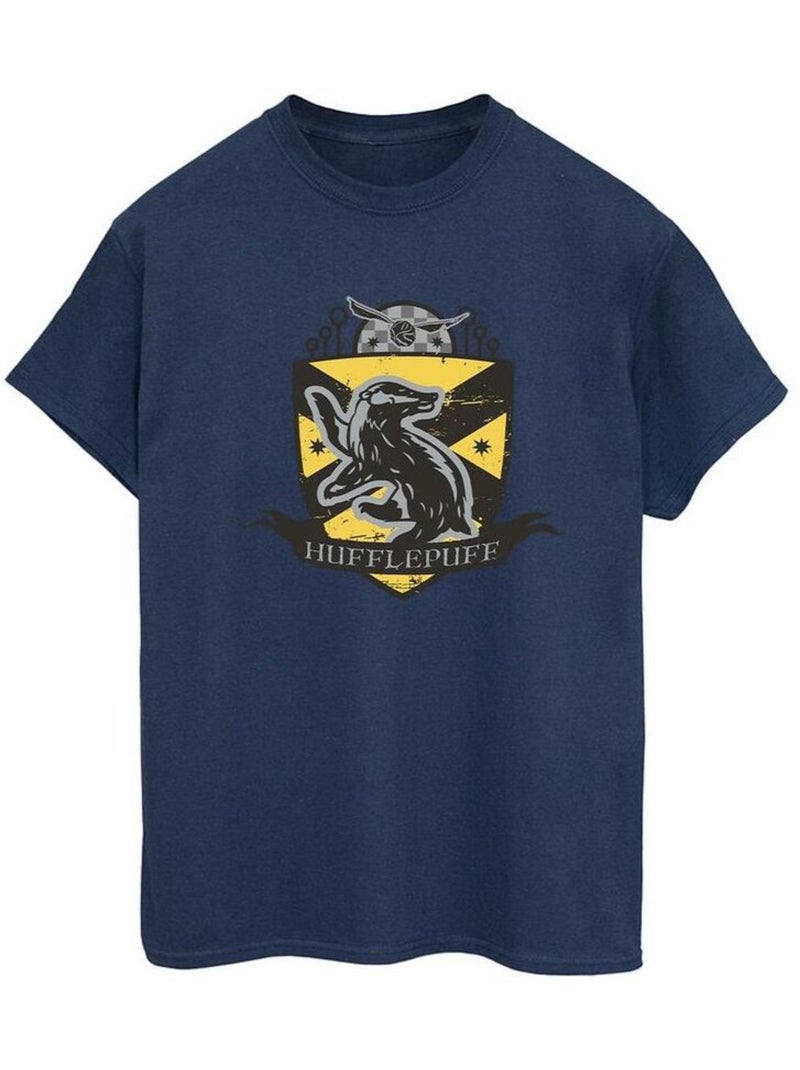 Harry Potter - T-shirt HUFFLEPUFF Bleu marine - Kiabi