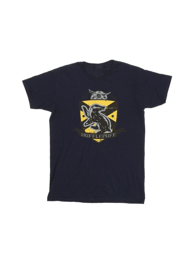 Harry Potter - T-shirt HUFFLEPUFF Bleu marine - Kiabi