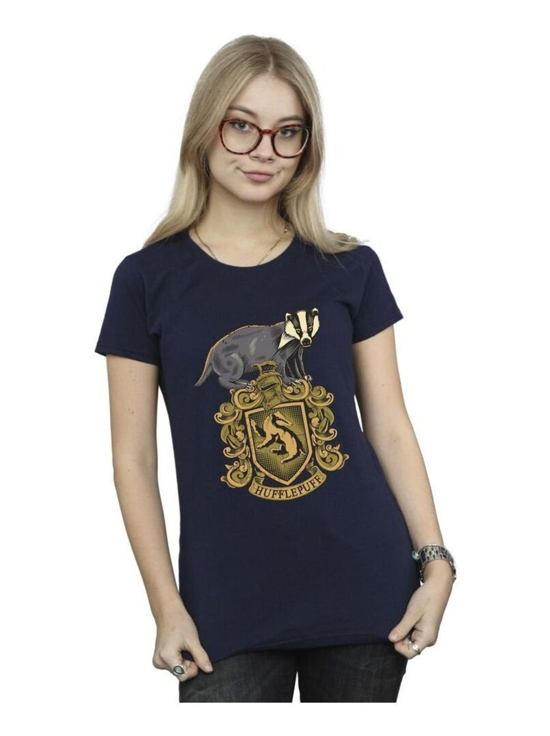 Harry Potter - T-shirt HUFFLEPUFF Bleu marine - Kiabi