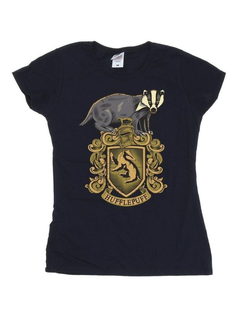 Harry Potter - T-shirt HUFFLEPUFF Bleu marine - Kiabi