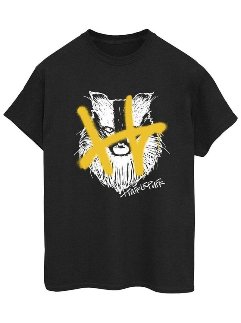 Harry Potter - T-shirt HUFFLEPUFF Noir - Kiabi