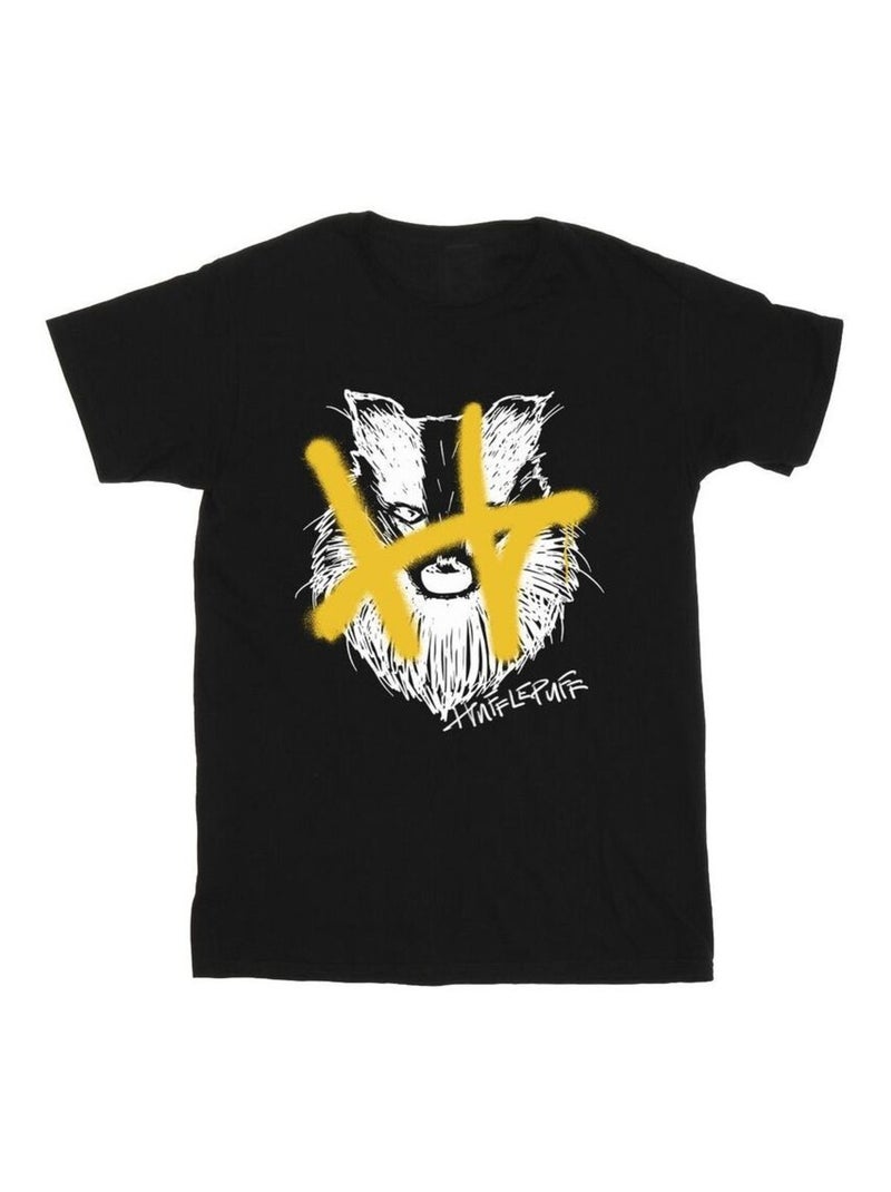 Harry Potter - T-shirt HUFFLEPUFF Noir - Kiabi