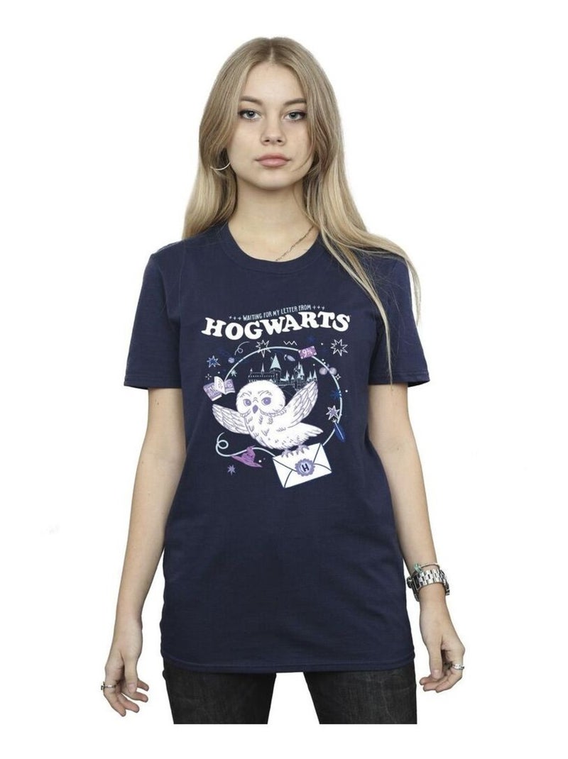 Harry Potter - T-shirt LETTER FROM HOGWARTS Bleu marine - Kiabi