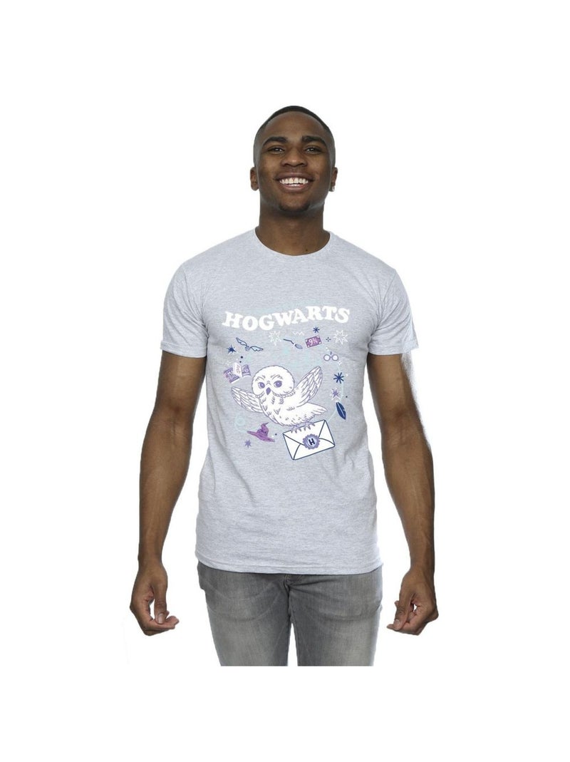 Harry Potter - T-shirt LETTER FROM HOGWARTS Gris chiné - Kiabi