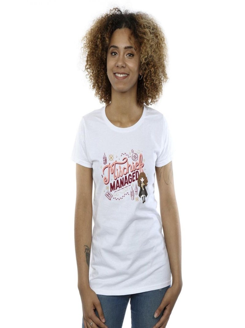 Harry Potter - T-shirt MISCHIEF MANAGED Blanc - Kiabi