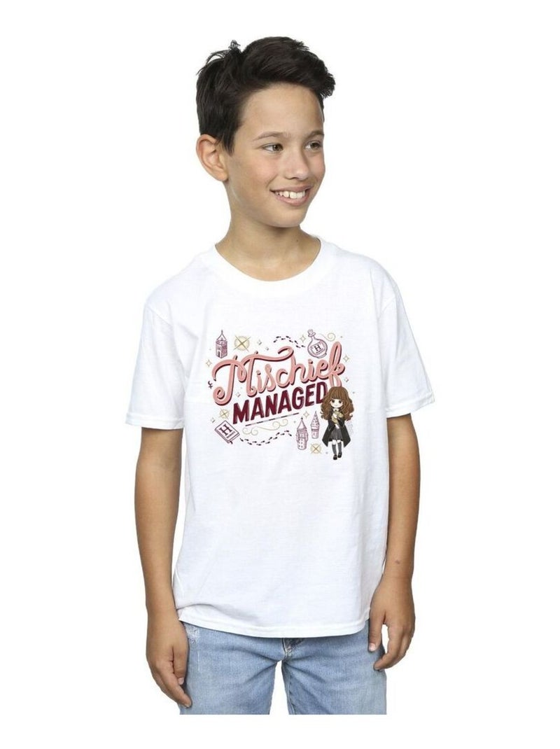 Harry Potter - T-shirt MISCHIEF MANAGED Blanc - Kiabi