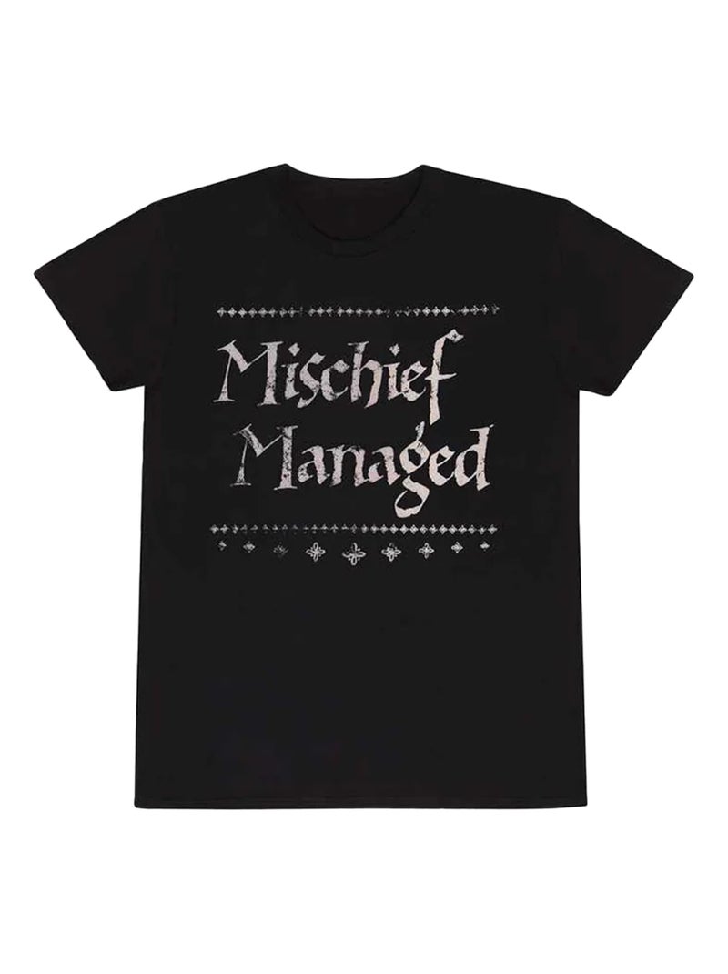 Harry Potter - T-shirt MISCHIEF MANAGED Noir - Kiabi