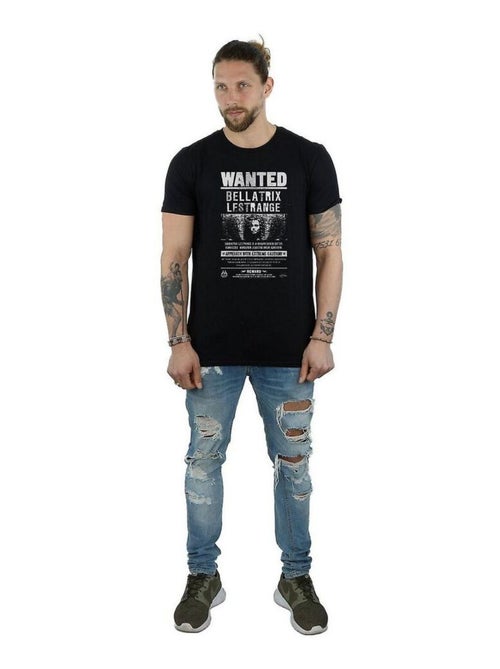 Harry Potter - T-shirt motif Bellatrix Lestrange motif/style poster 'Wanted' (Bellatrix Lestrange) - Kiabi