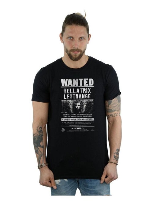 Harry Potter - T-shirt motif Bellatrix Lestrange motif/style poster 'Wanted' (Bellatrix Lestrange) - Kiabi