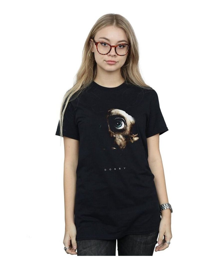 Harry Potter - T-shirt motif Dobby motif/style Portrait Noir - Kiabi