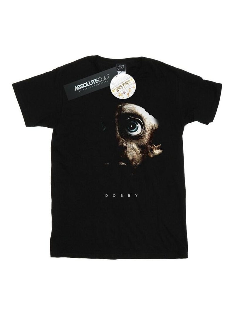 Harry Potter - T-shirt motif Dobby motif/style Portrait Noir - Kiabi