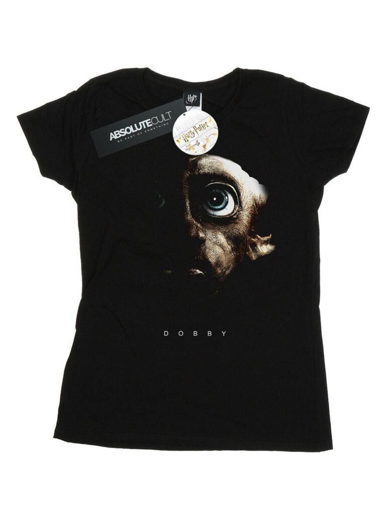 Harry Potter - T-shirt motif Dobby motif/style Portrait Noir - Kiabi