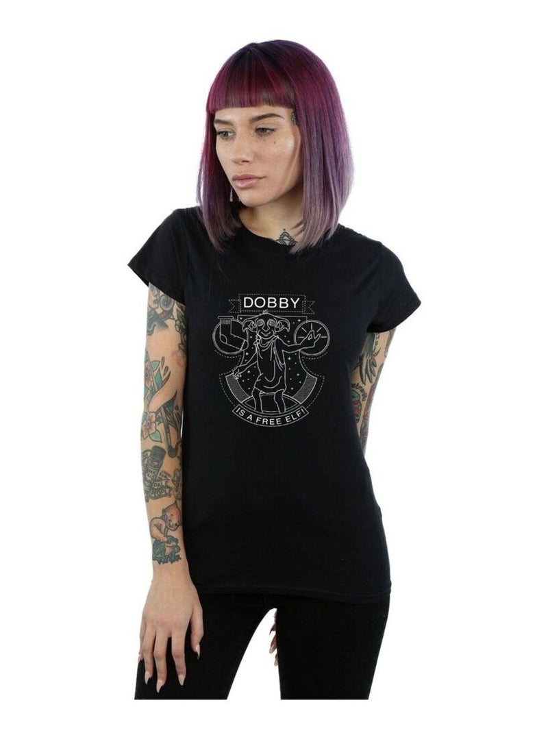 Harry Potter - T-shirt motif Dobby motif/style Sceau Noir - Kiabi