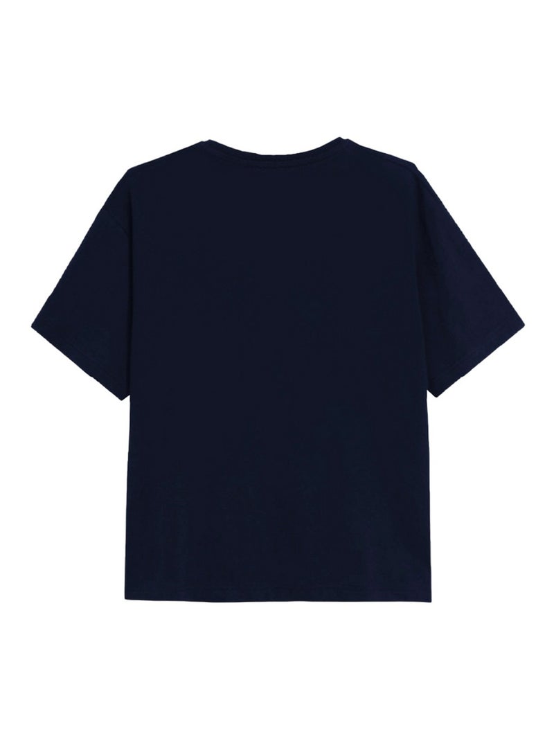 Harry Potter - T-shirt motif Hedwige (Hedwige) Bleu marine - Kiabi