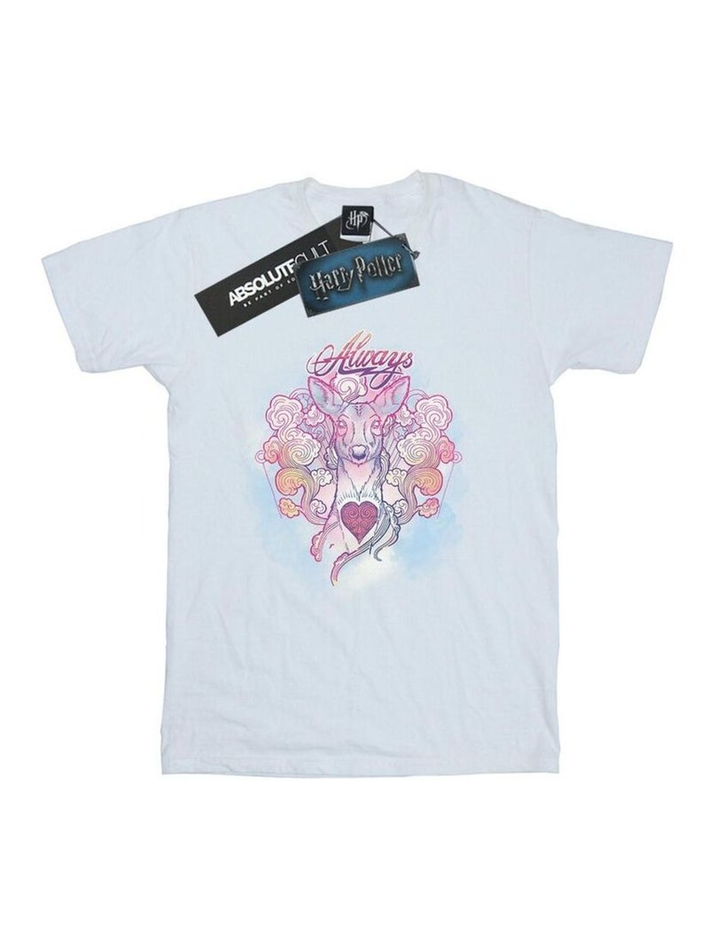Harry Potter - T-shirt motif/style Biche ALWAYS Blanc - Kiabi