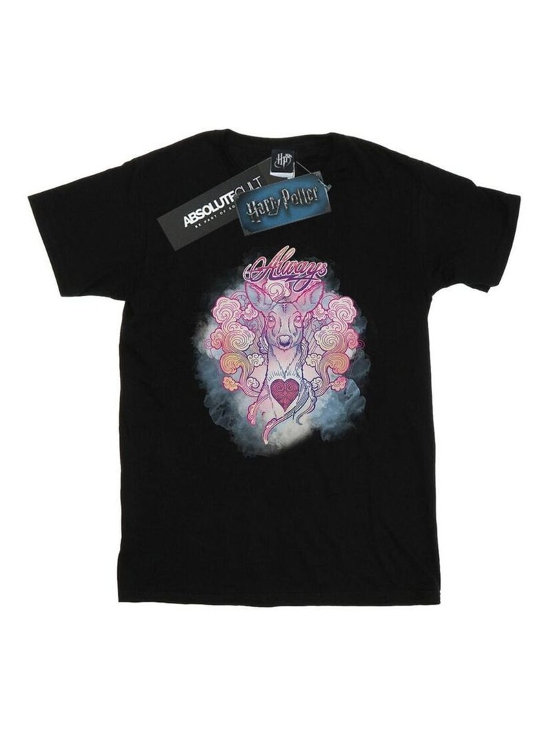Harry Potter - T-shirt motif/style Biche ALWAYS Noir - Kiabi