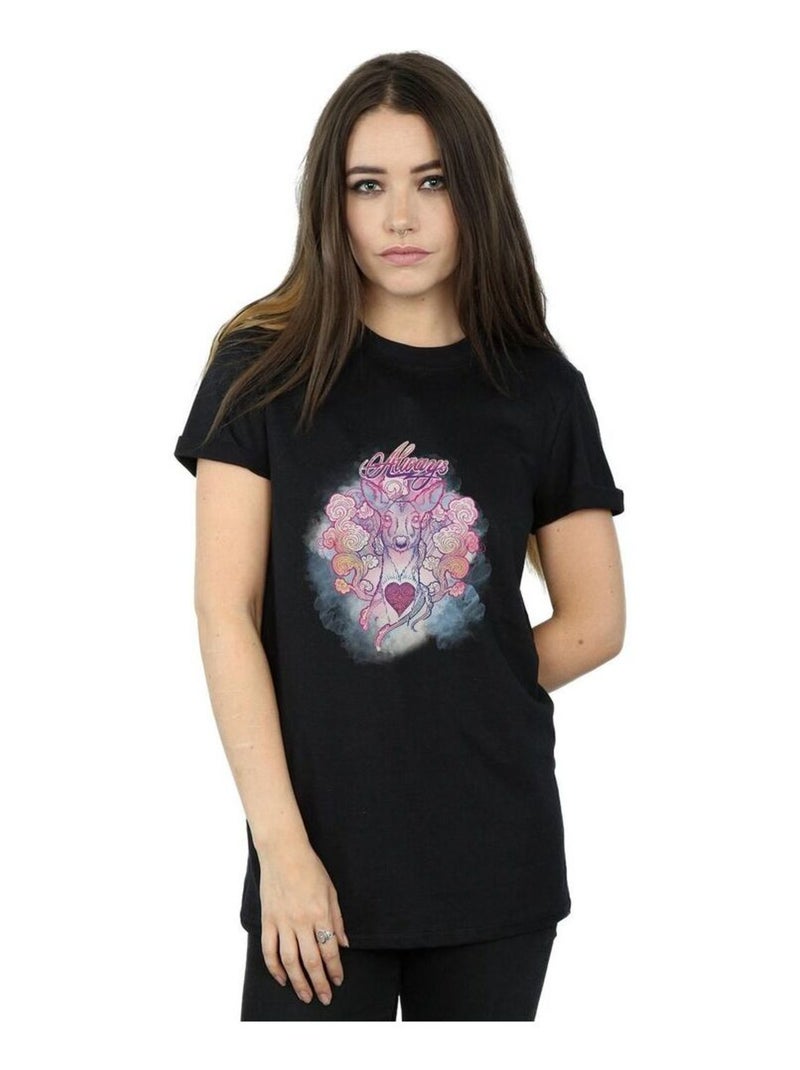 Harry Potter - T-shirt motif/style Biche ALWAYS Noir - Kiabi