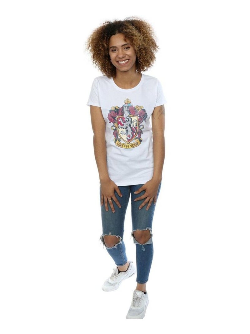 Harry Potter - T-shirt motif/style Gryffondor Blanc - Kiabi