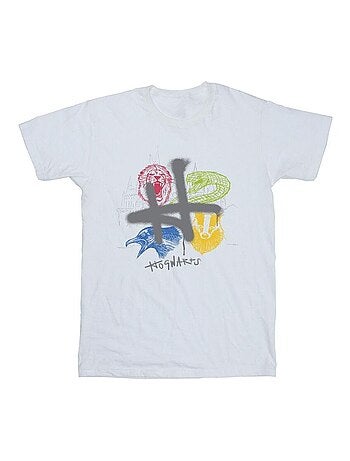 Harry Potter - T-shirt motif/style H à la bombe et emblème