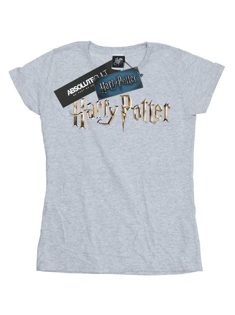 Harry Potter - T-shirt motif/style logo Gris chiné - Kiabi