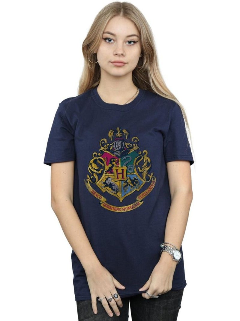 Harry Potter - T-shirt motif/style maisons de Poudlard Bleu marine - Kiabi