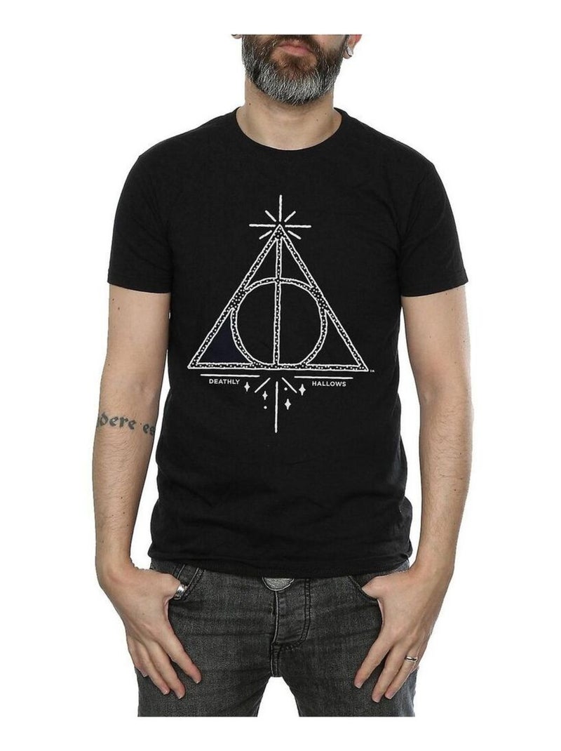 Harry Potter - T-shirt motif/style reliques de la mort Noir - Kiabi