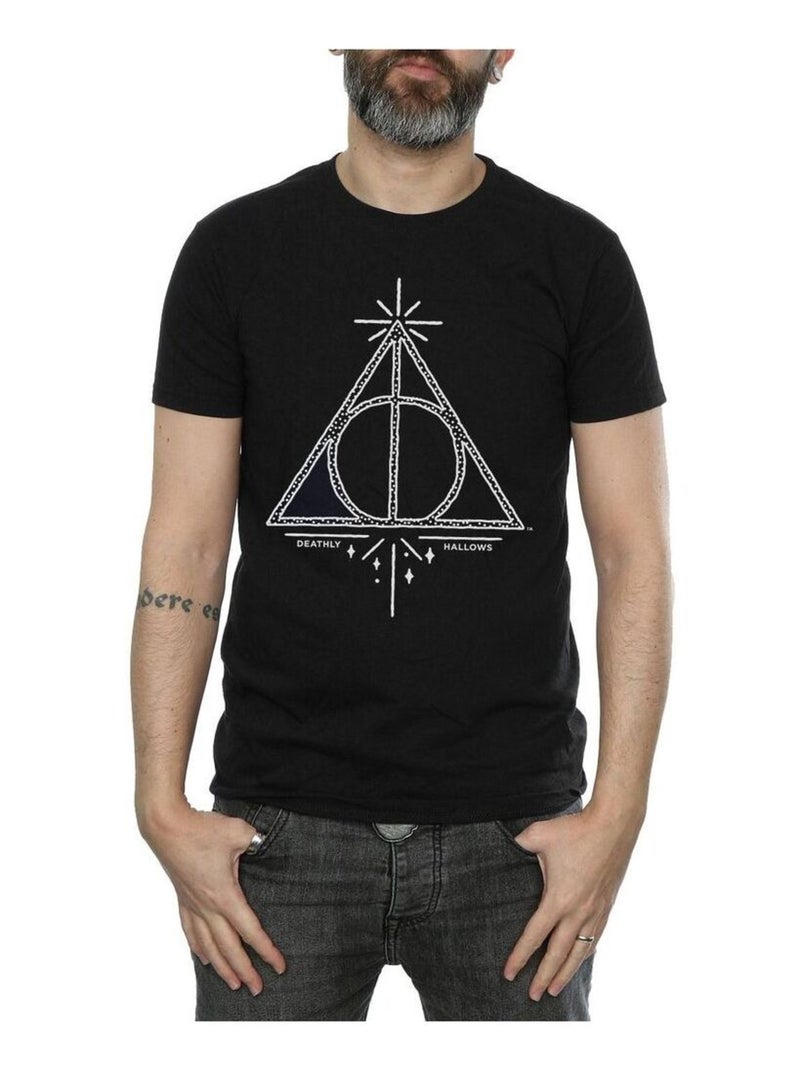 Harry Potter - T-shirt motif/style reliques de la mort Noir - Kiabi