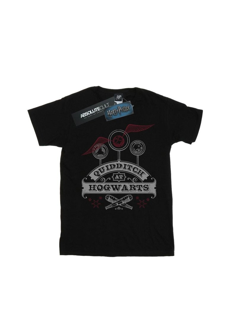 Harry Potter - T-shirt QUIDDITCH AT HOGWARTS Noir - Kiabi