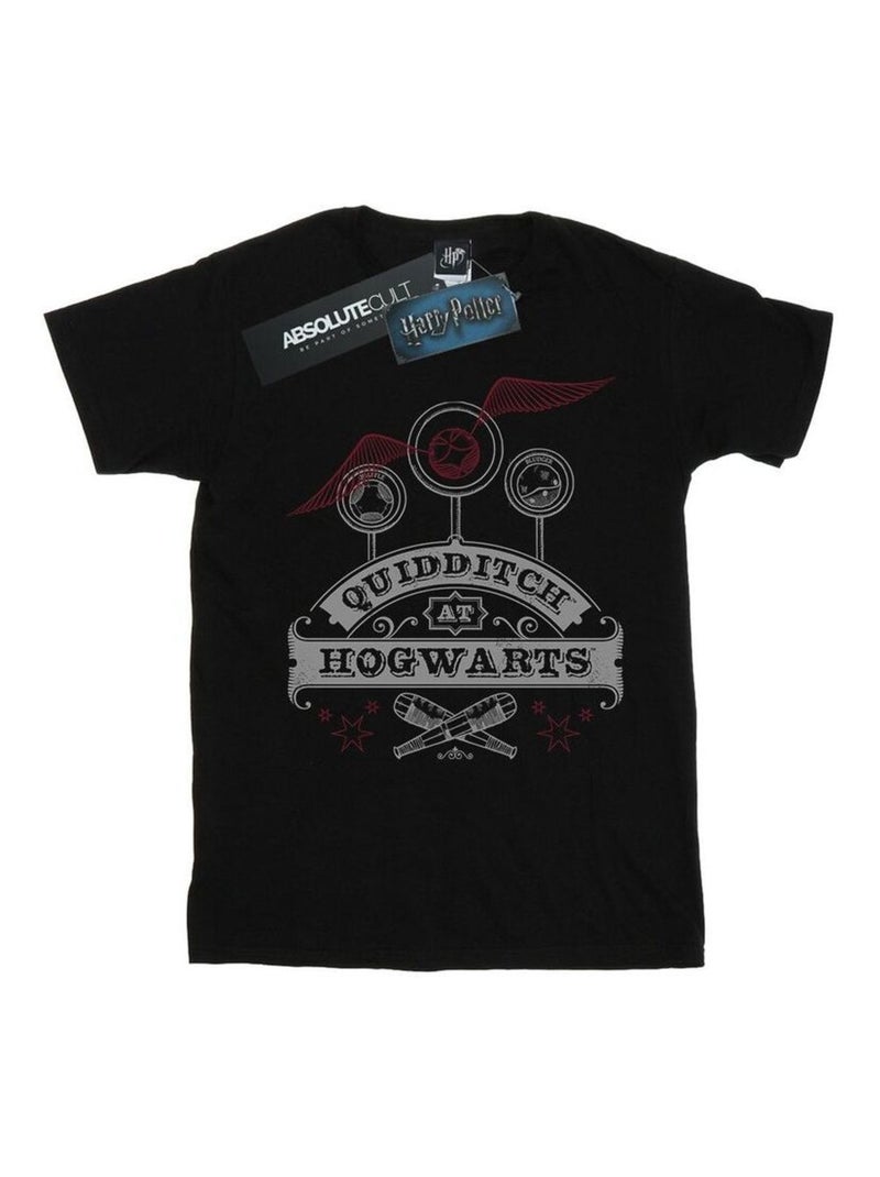 Harry Potter - T-shirt QUIDDITCH AT HOGWARTS Noir - Kiabi
