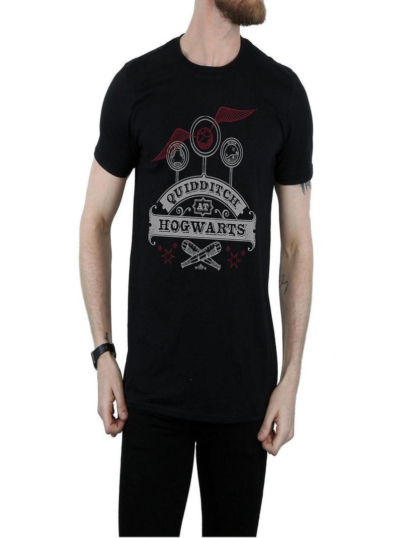 Harry Potter - T-shirt QUIDDITCH AT HOGWARTS Noir - Kiabi