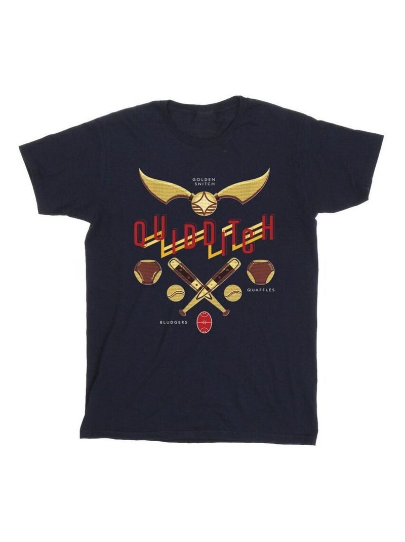 Harry Potter - T-shirt QUIDDITCH GOLDEN SNITCH Bleu marine - Kiabi