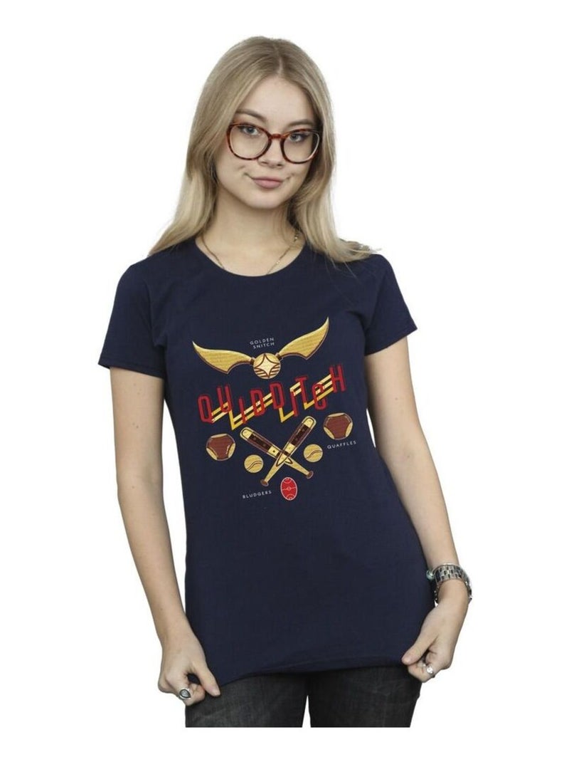 Harry Potter - T-shirt QUIDDITCH GOLDEN SNITCH Bleu marine - Kiabi
